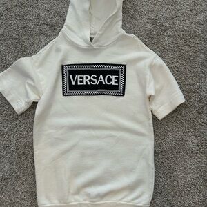 Versace White Short Sleeve Hoodie open to offers